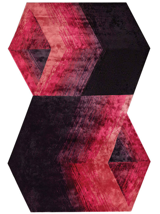 Luxury hand tufted carpet made from 100% Botanical Silk