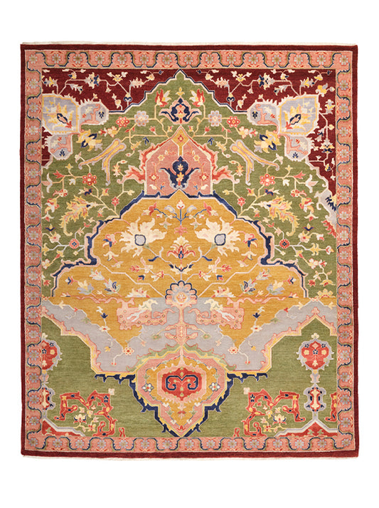 Luxury hand knotted carpet made from Wool & Botanical Silk