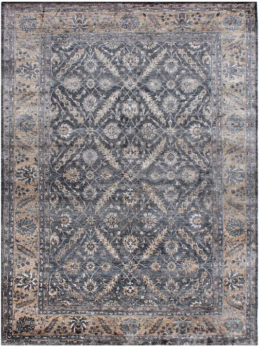 Luxury hand knotted carpet made from 100% Bamboo Silk