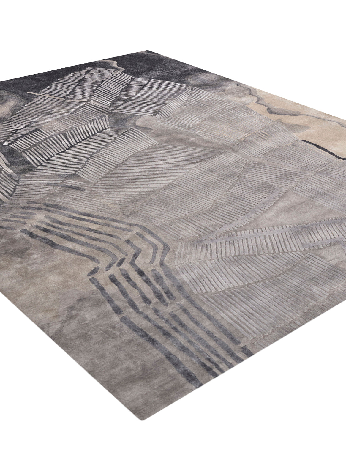 Luxury carpet in GREY BLUE color and 4'6" x 6'6" size