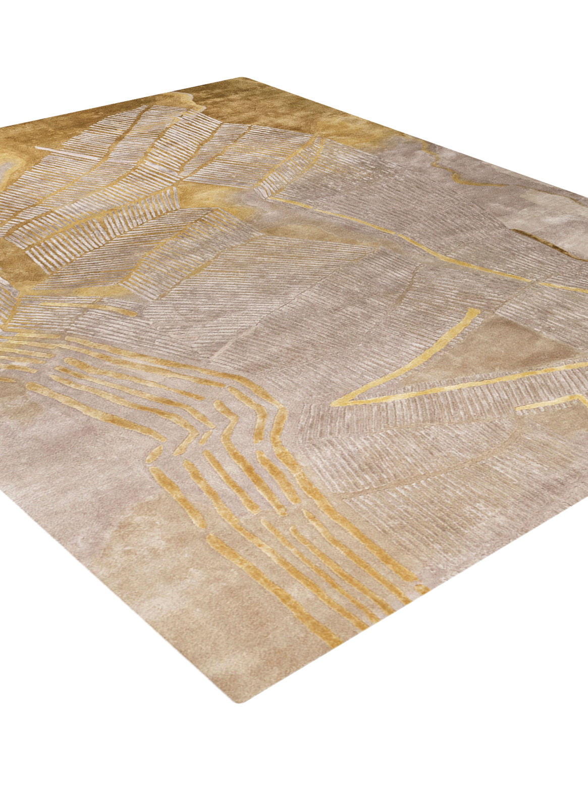 Luxury carpet in GREY GOLD color and 4'6" x 6'6" size