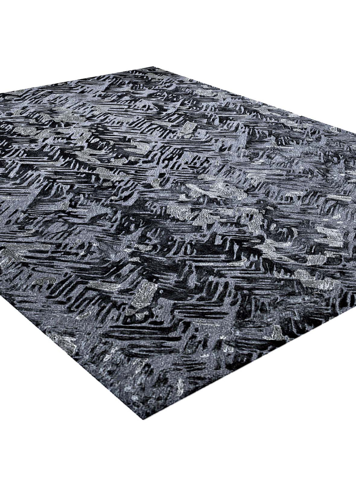 Luxury carpet in Slate Grey color and 4'6" x 6'6" size