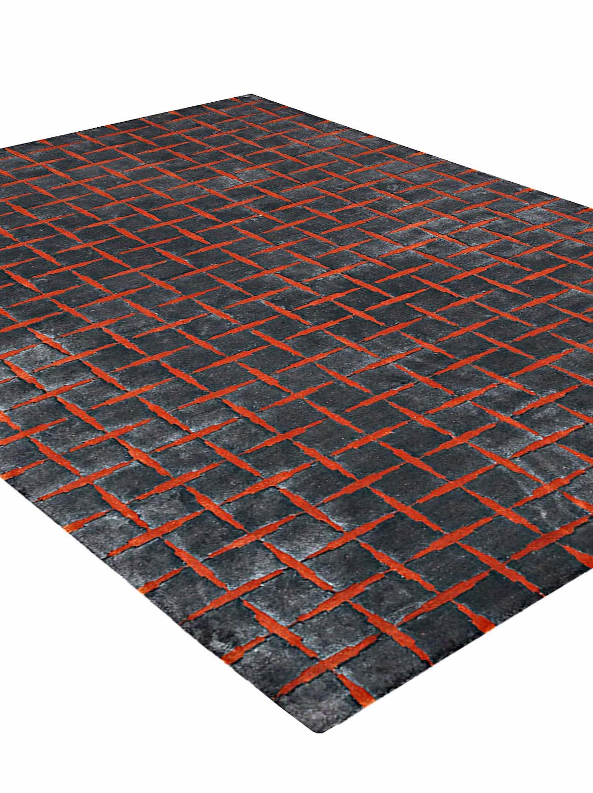 Luxury carpet in Rust color and 4'6" x 6'6" size