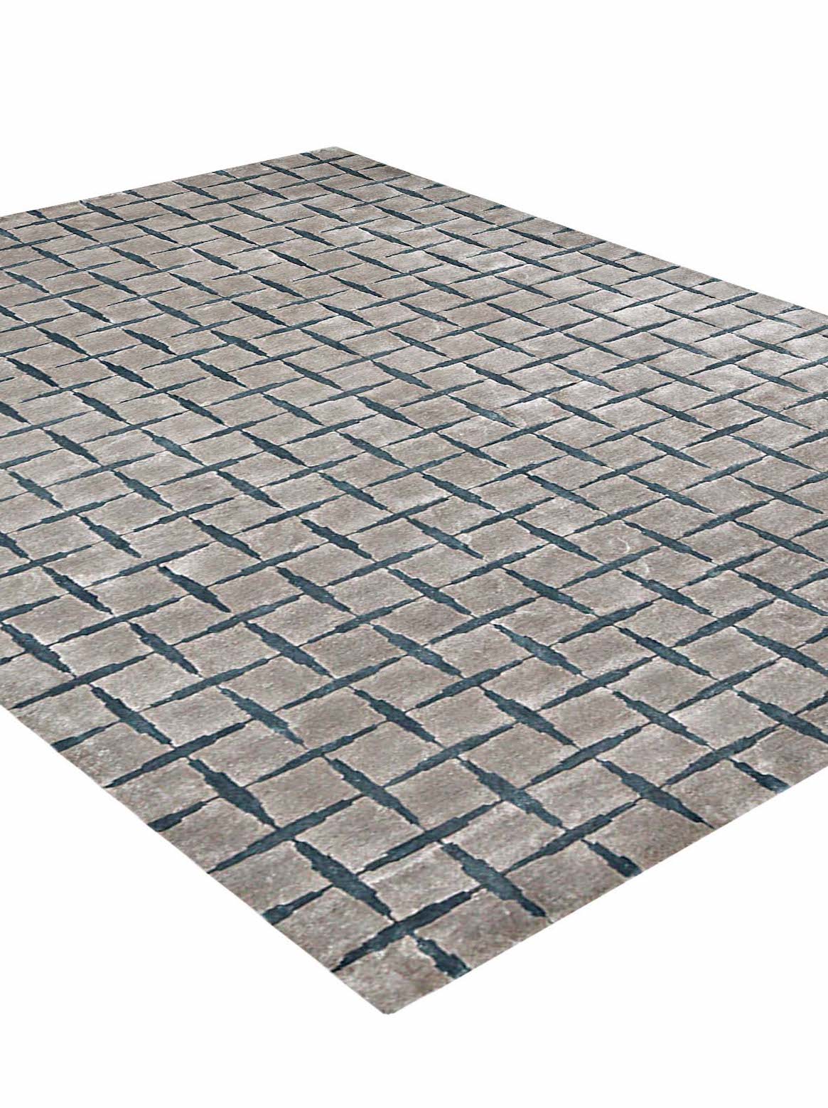 Luxury carpet in Slate Blue color and 4'6" x 6'6" size