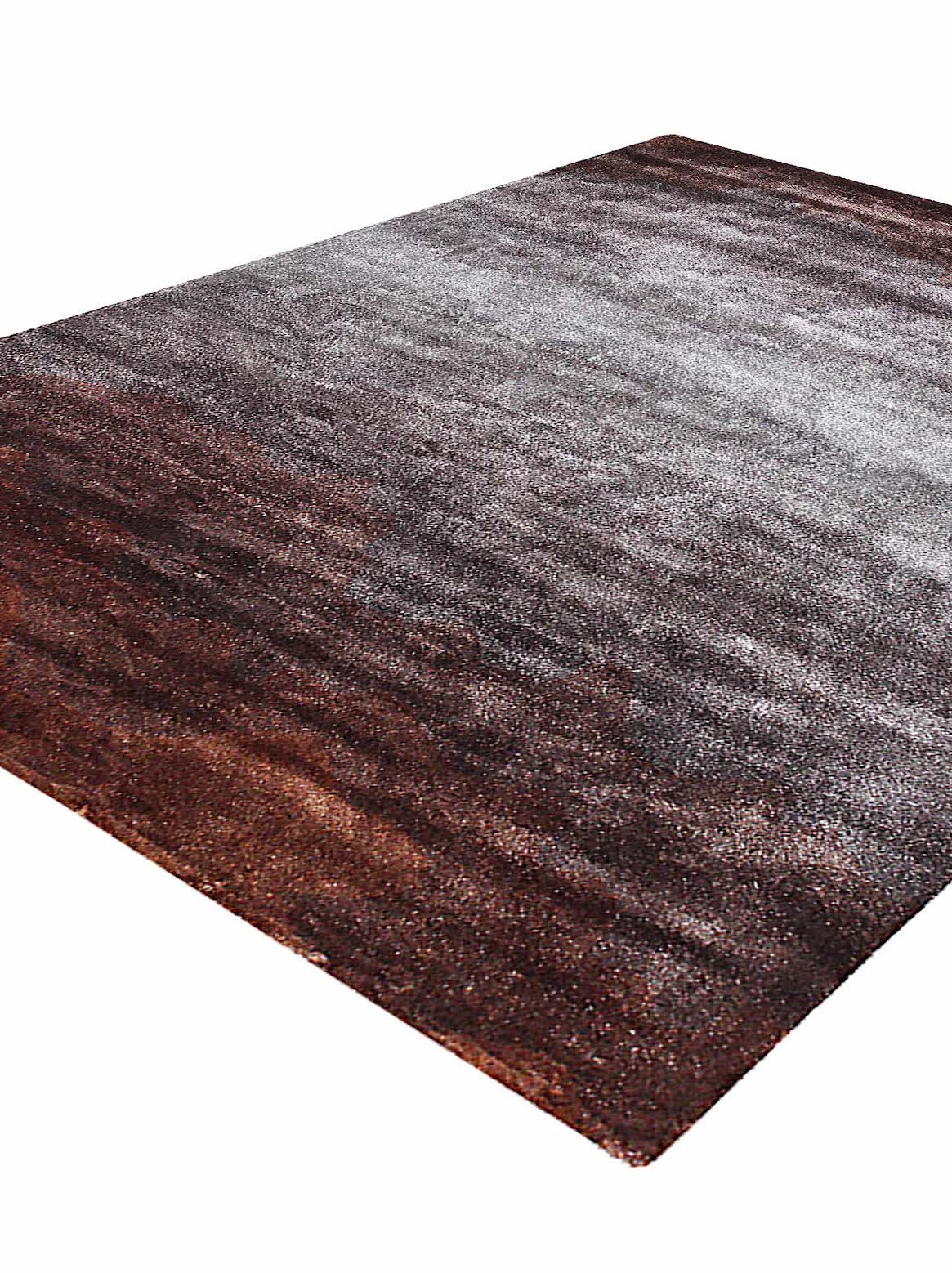 Luxury hand tufted carpet made from 100% Botanical Silk in rust color and 3' x 5' size