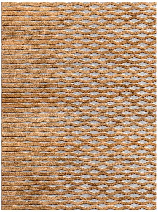 Luxury hand tufted carpet made from Wool & Botanical Silk