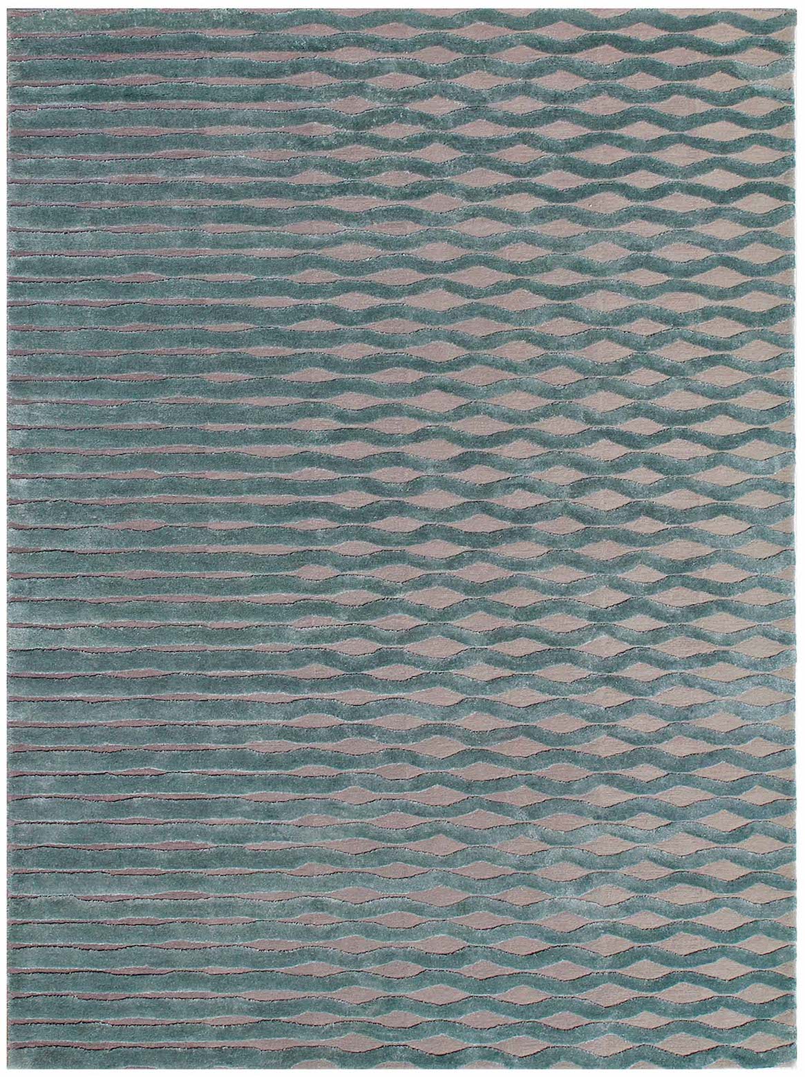 Luxury hand tufted carpet made from Wool & Botanical Silk