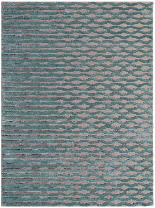 Luxury hand tufted carpet made from Wool & Botanical Silk