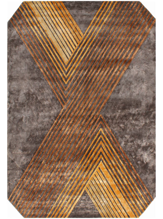 Luxury hand tufted carpet made from 100% Botanical Silk