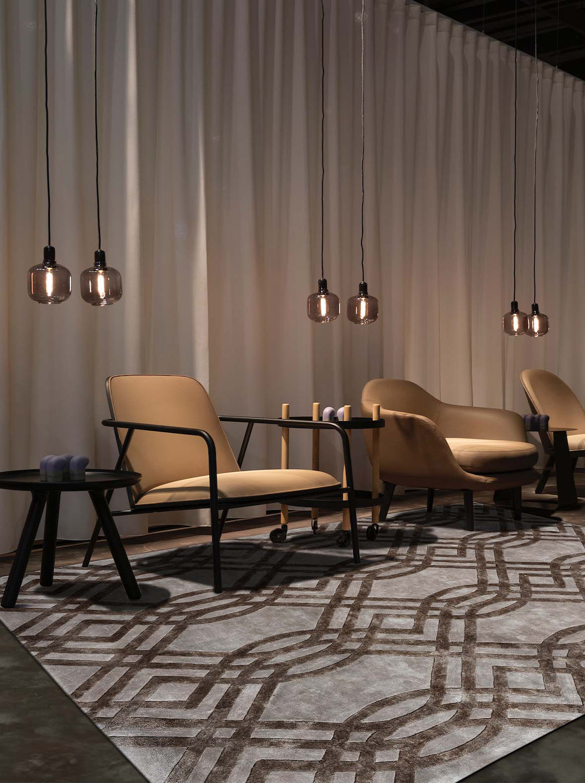 Luxury carpet in Taupe color and 5'6" x 8' size