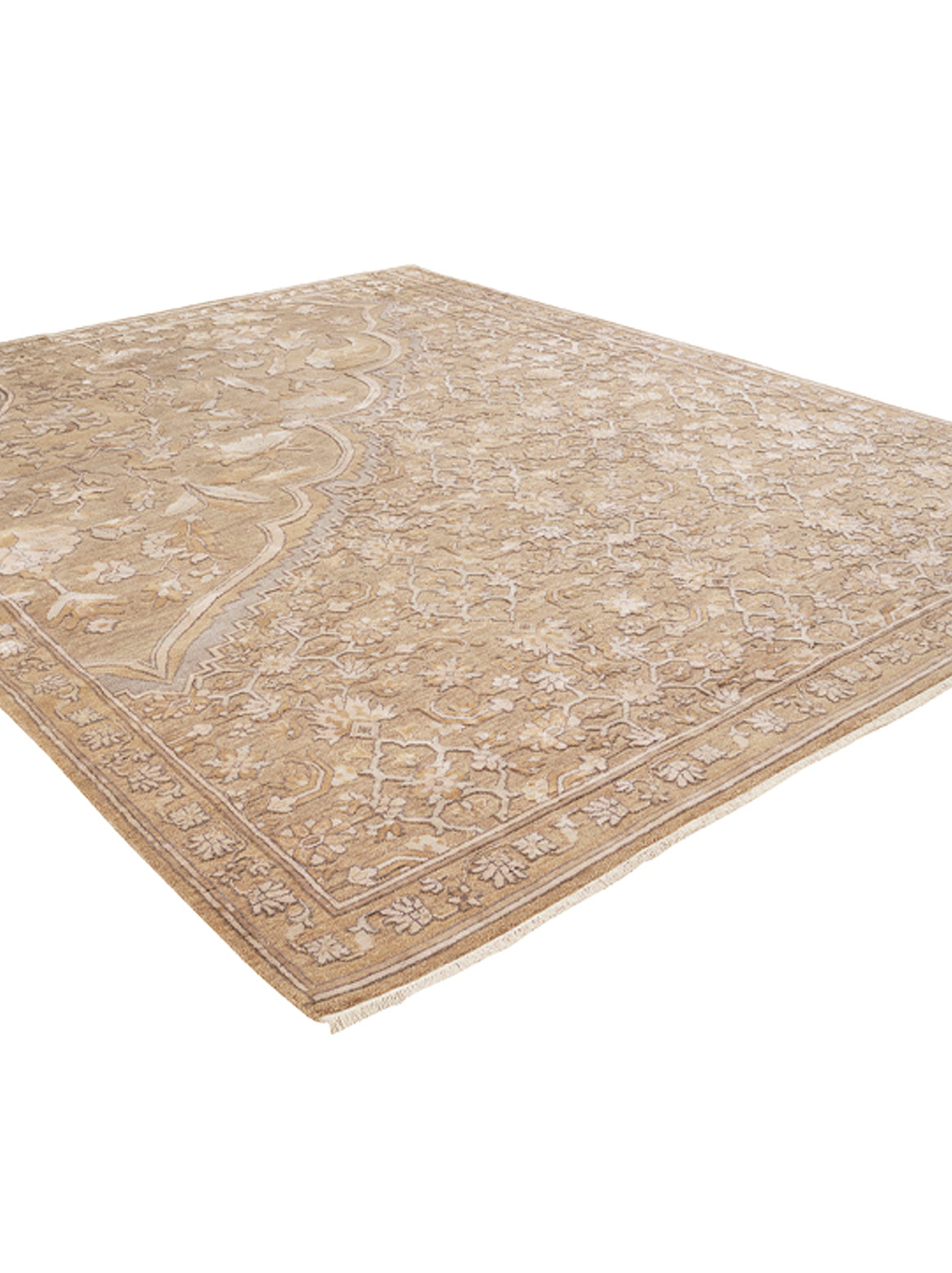 Luxury carpet in Beige Taupe color and 6' x 9' size