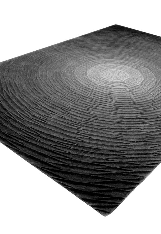 Luxury hand tufted carpet made from 100% Wool in black & white color and 4'6" x 6'6" size