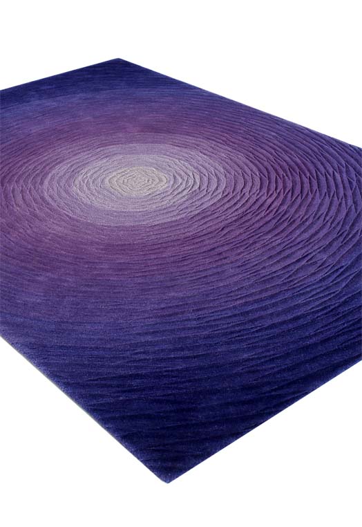 Luxury hand tufted carpet made from 100% Wool in mauve color and 4'6" x 6'6" size