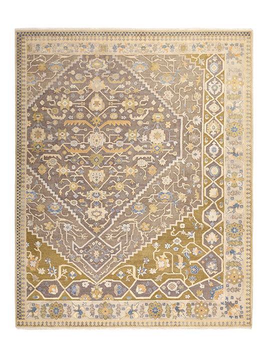 Luxury hand knotted carpet made from Wool & Botanical Silk