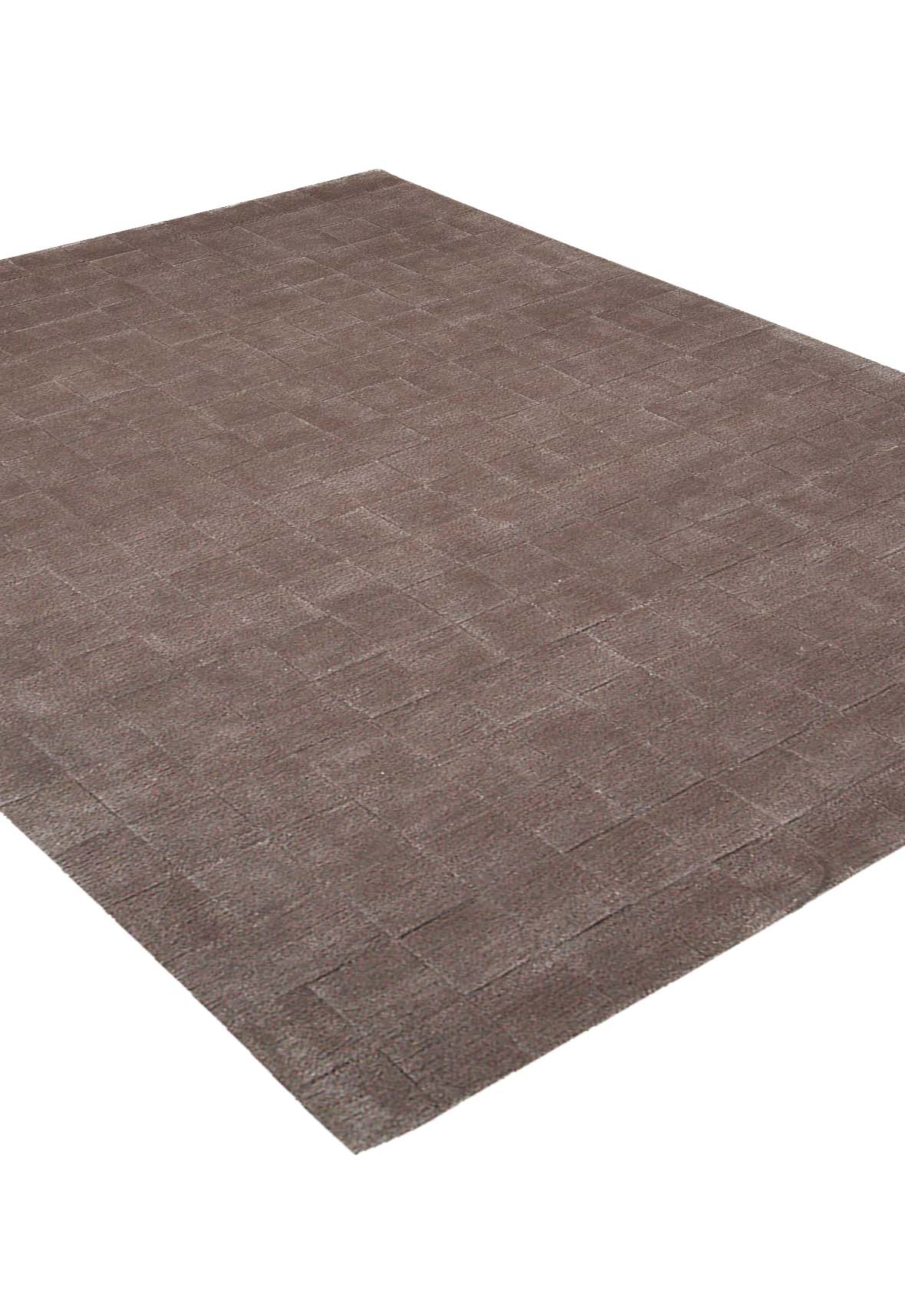 Luxury hand tufted carpet made from Wool & Botanical Silk in grey color and 4'6" x 6'6" size