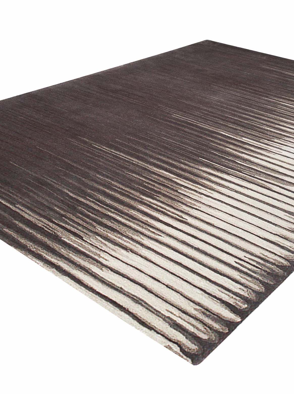 Luxury hand tufted carpet made from 100% Wool in beige charcoal color and 3' x 5' size