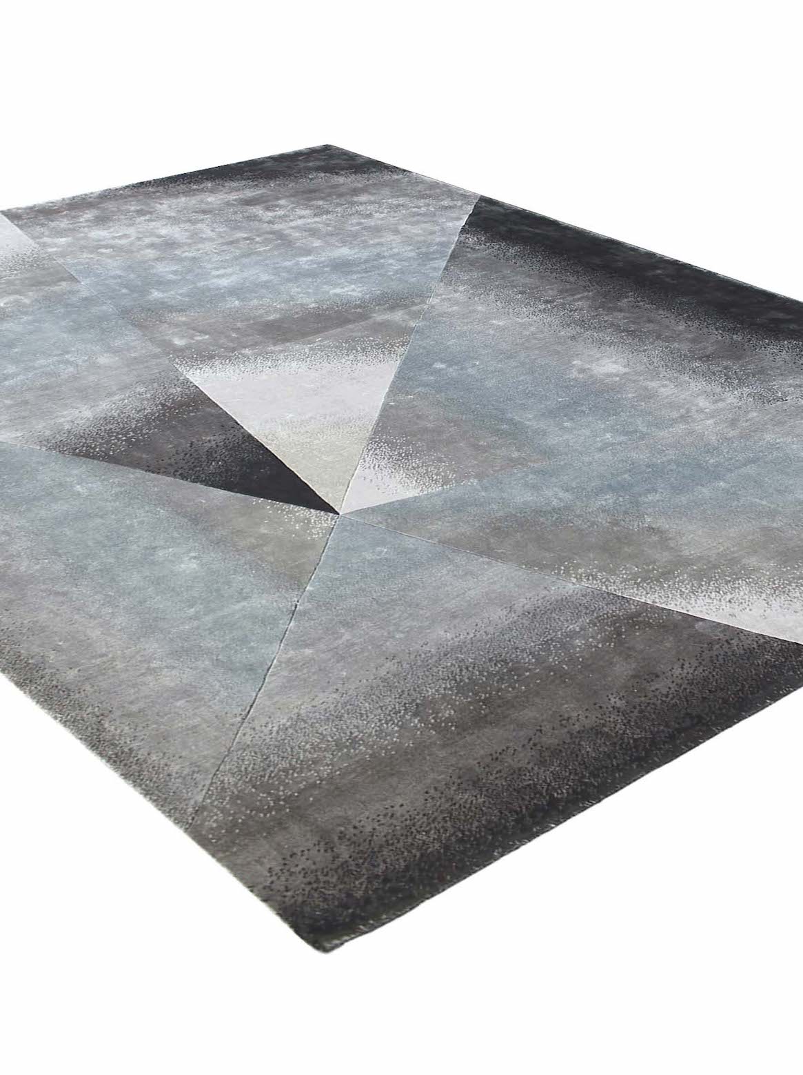 Luxury hand knotted carpet made from Botanical Silk in taupe color and 5'6" x 8' size