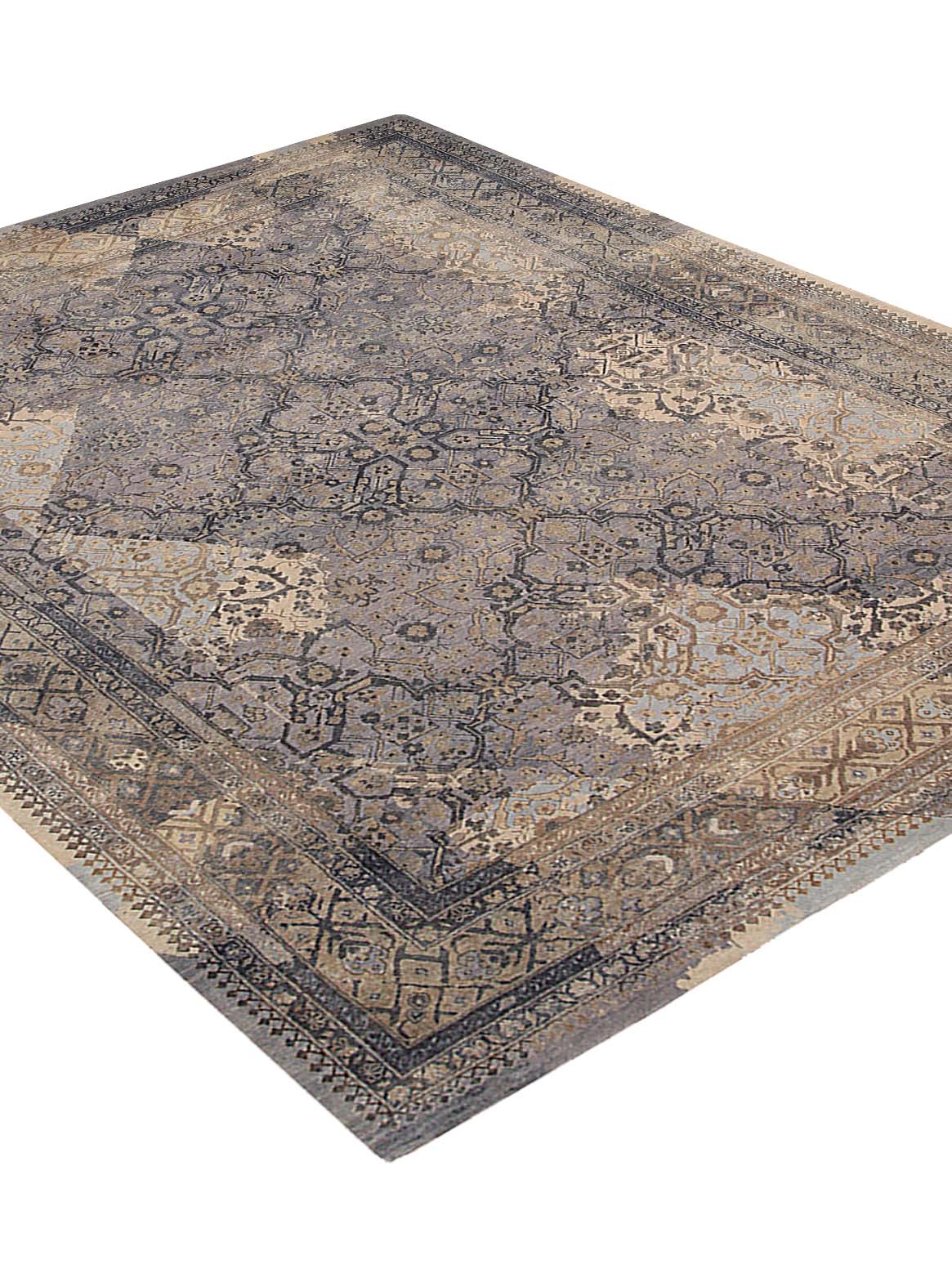 Luxury carpet in Slate Grey color and 6' x 9' size