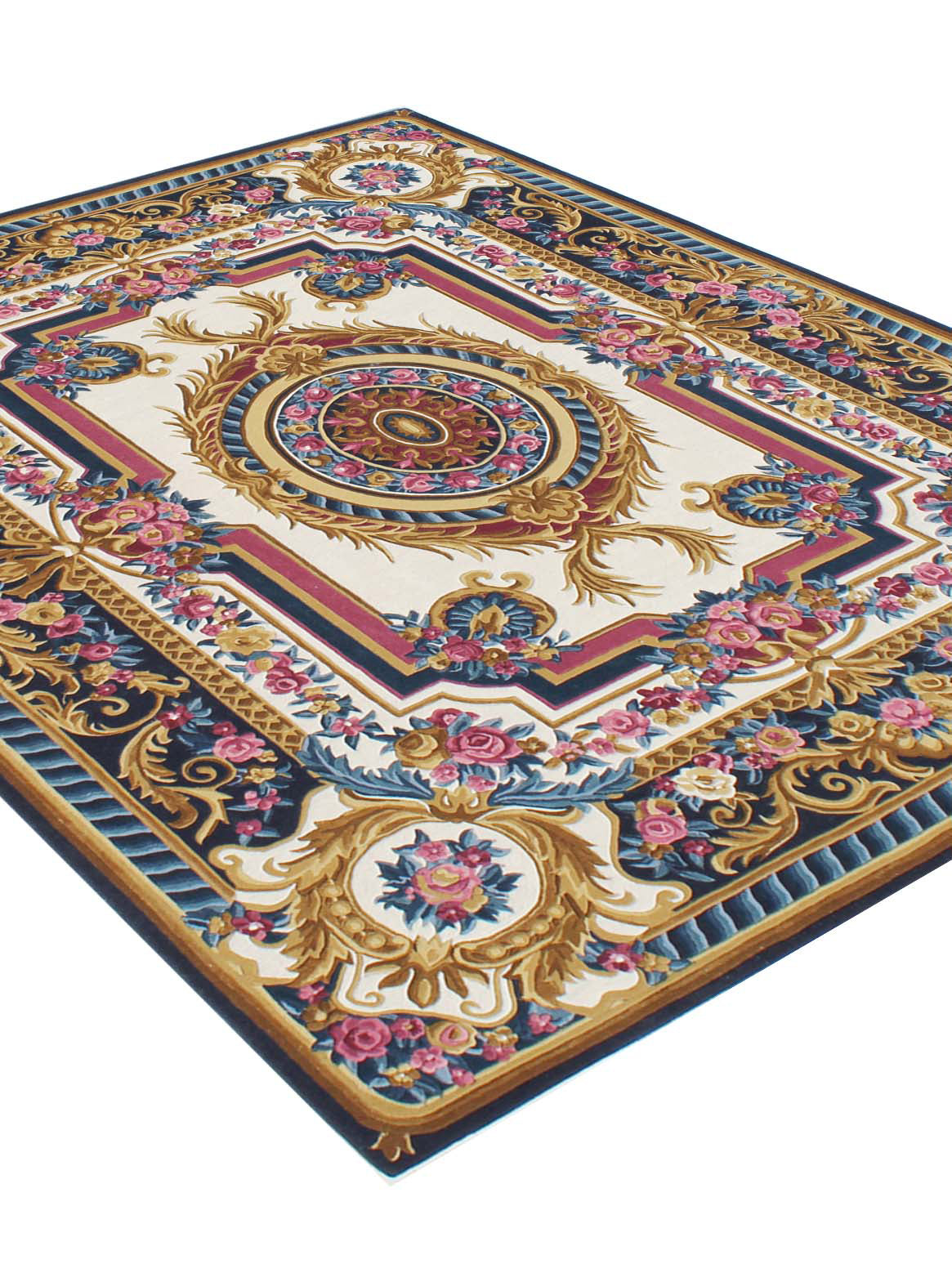 Luxury hand tufted carpet made from Wool & Botanical Silk in multi color and 8' x 10' size