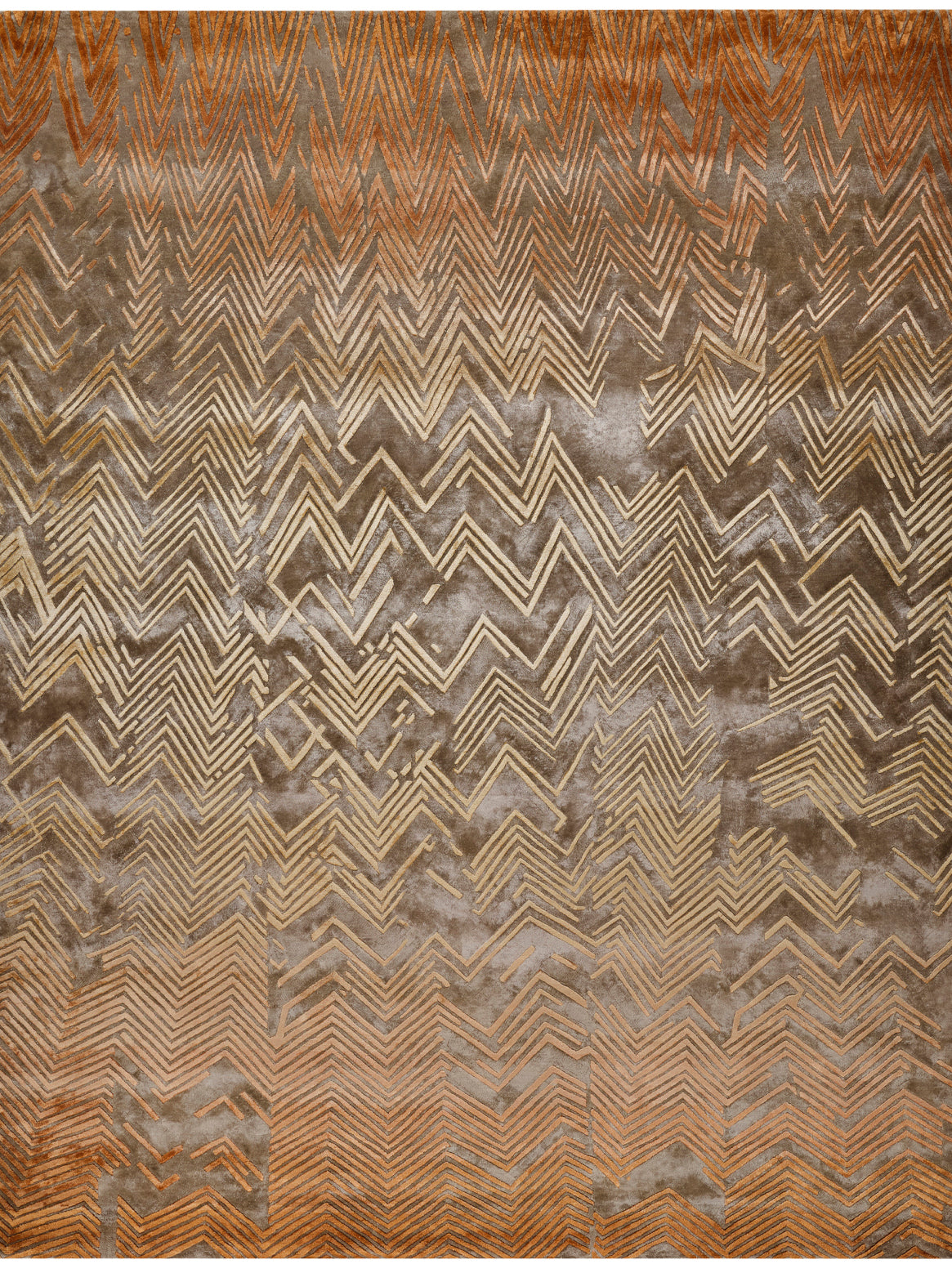 Luxury hand knotted carpet made from 100% Botanical Silk