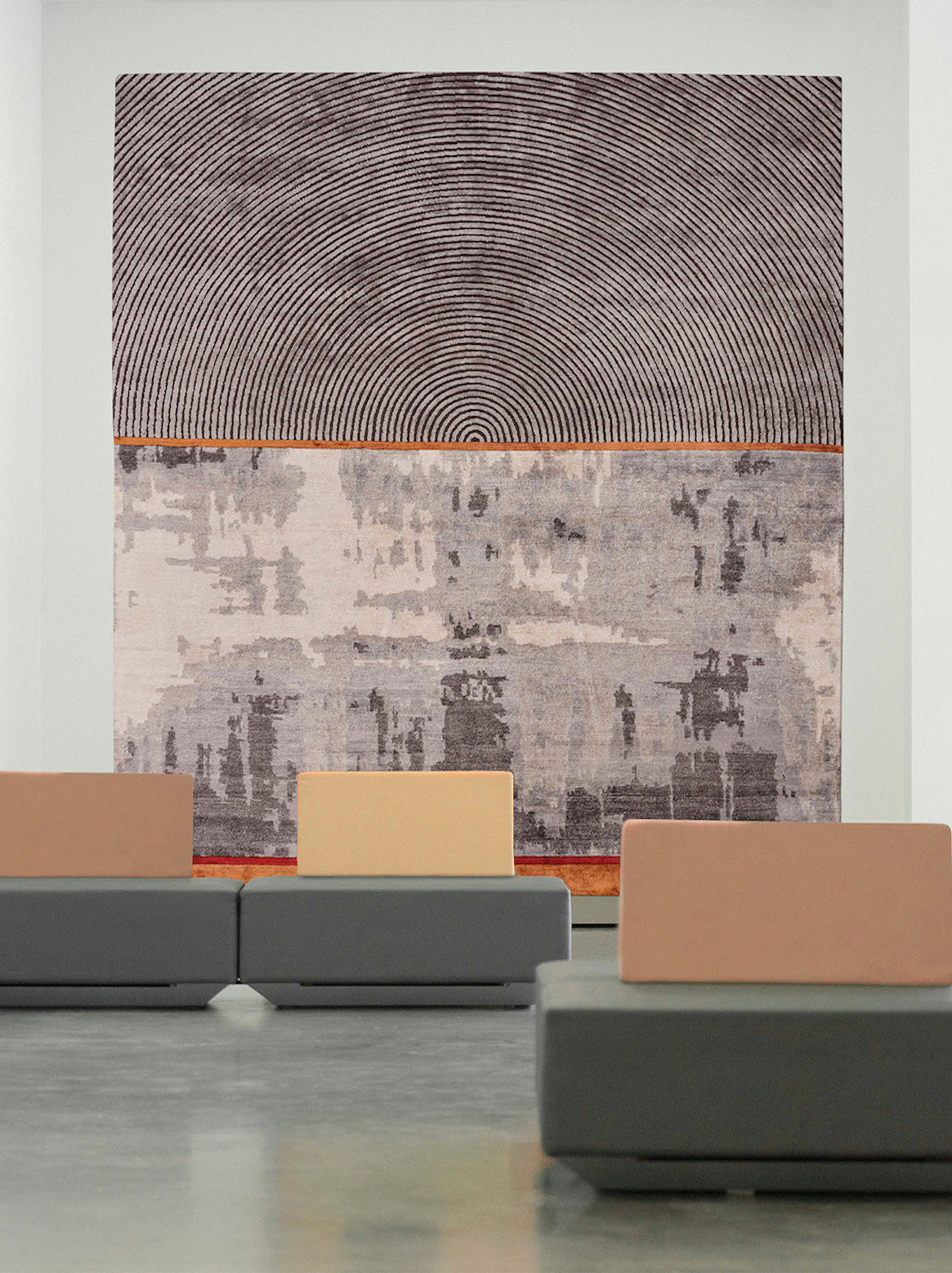 Luxury carpet in Rust color and 6' x 9' size