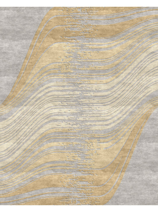 Luxury hand knotted carpet made from 100% Botanical Silk