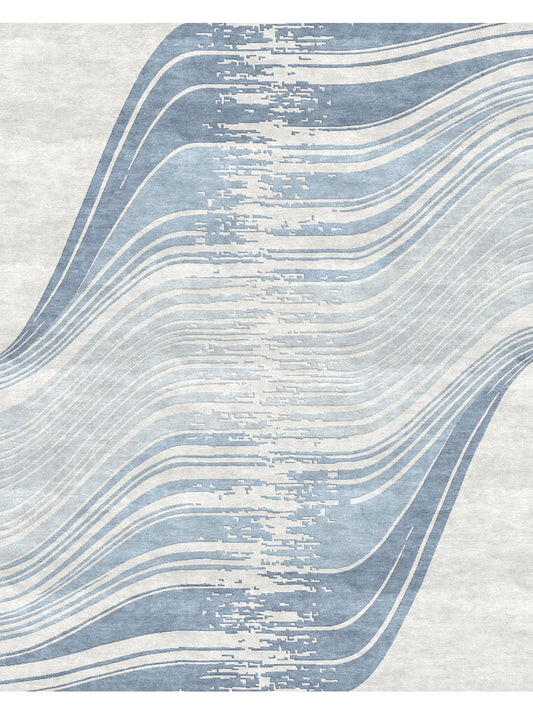 Luxury hand knotted carpet made from 100% Botanical Silk