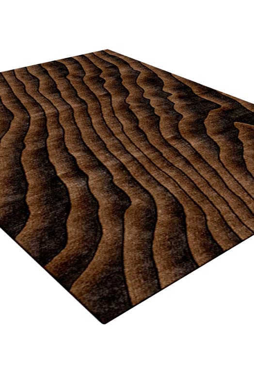 Luxury carpet in Grain Choco color and 4'6" x 6'6" size