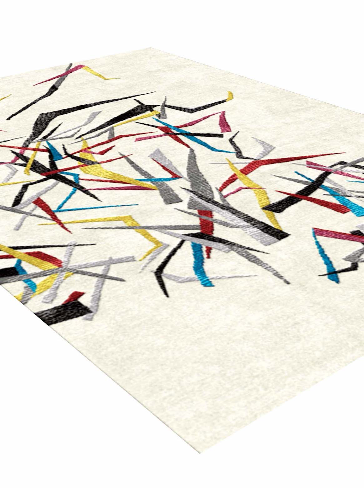 Luxury carpet in Ivory Multi color and 4'6" x 6'6" size