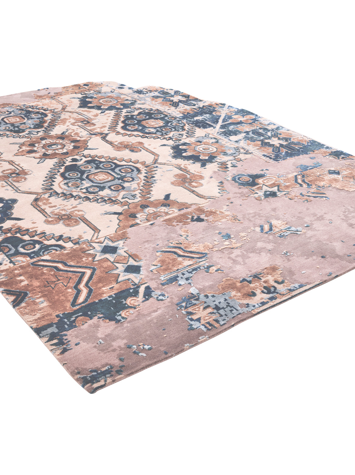 Luxury carpet in Teal Rust color and Custom Size