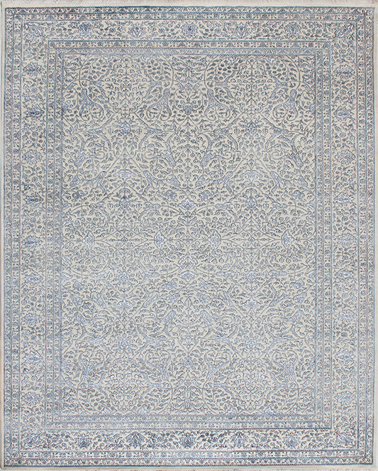 Luxury hand knotted carpet made from Wool & Botanical Silk