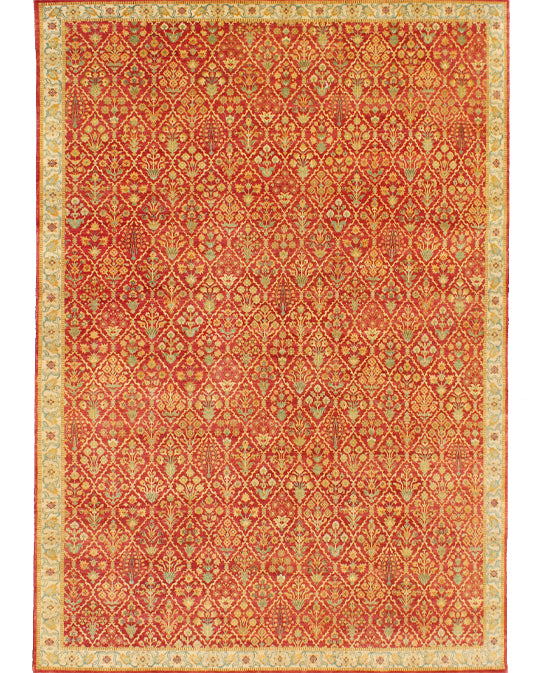 Luxury hand knotted carpet made from 100% Wool