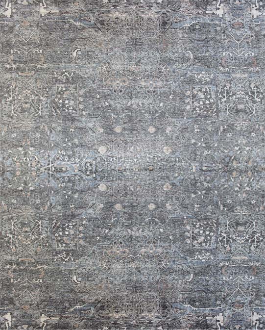 Luxury hand knotted carpet made from Wool & Bamboo Silk