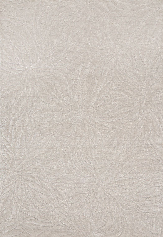 Hands BURGEON Taupe Luxury Carpet - Wool & Botanical Silk, Hand Tufted (4'6" x 6'6")