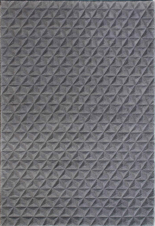 Hands AMBONY Dark Grey Luxury Carpet - 100% Wool, Hand Tufted (4'6" x 6'6")