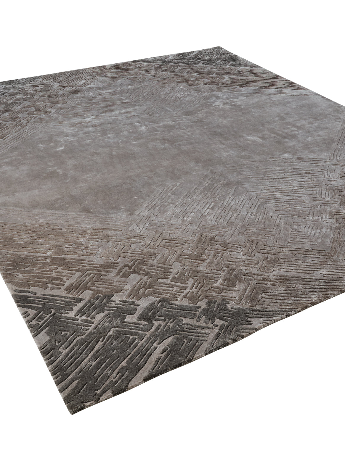 Luxury hand tufted carpet for living room in Ash Grey color