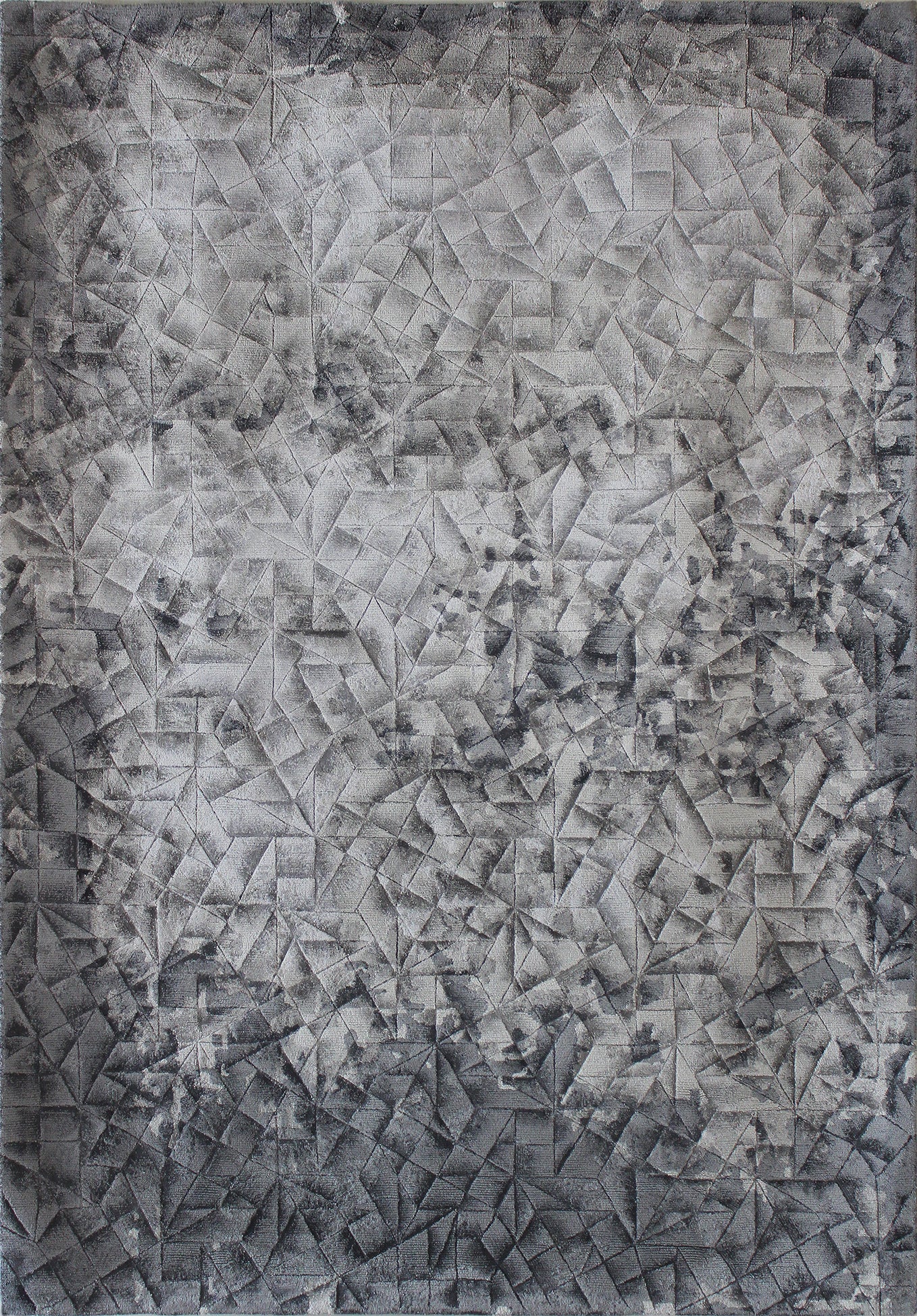 Hands ARETE Taupe Grey Luxury Carpet - 100% Botanical Silk, Hand Tufted (4'6" x 6'6")