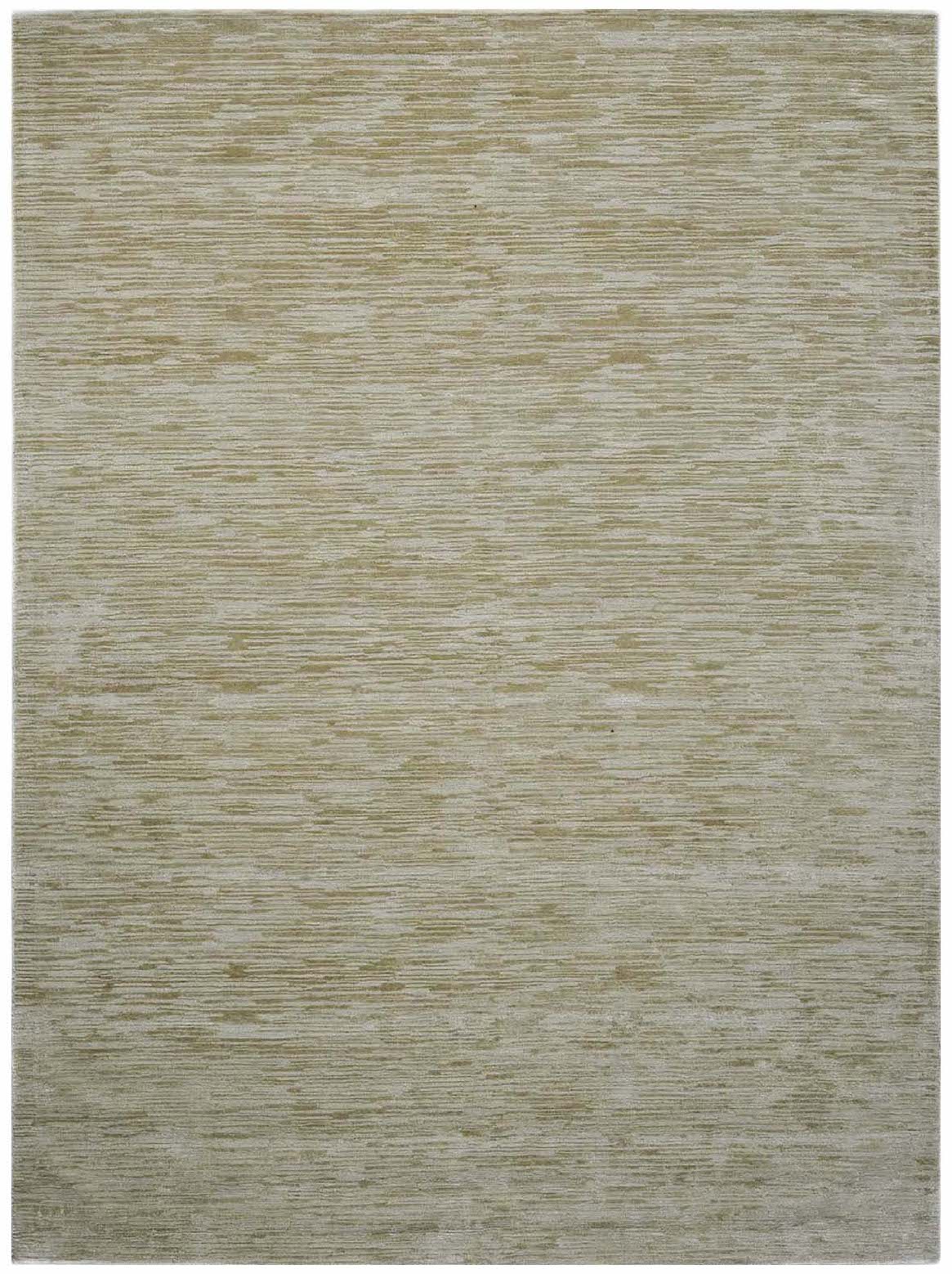 Hands BLAZE Olive Luxury Carpet - Botanical Silk & Lurex, Hand Tufted (3' x 5')