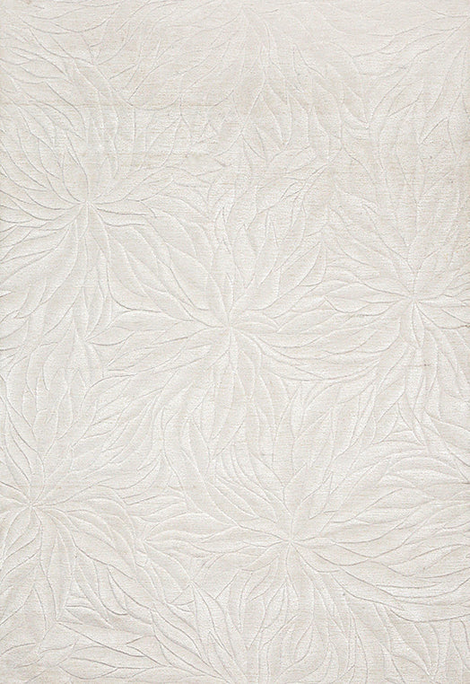 Hands BURGEON Silver Luxury Carpet - Wool & Viscose, Hand Tufted (4'6" x 6'6")