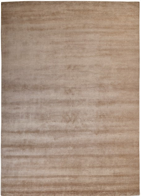 Hands CORDUROY Beige Luxury Carpet - 100% Botanical Silk, Hand Knotted (4'6" x 6'6")