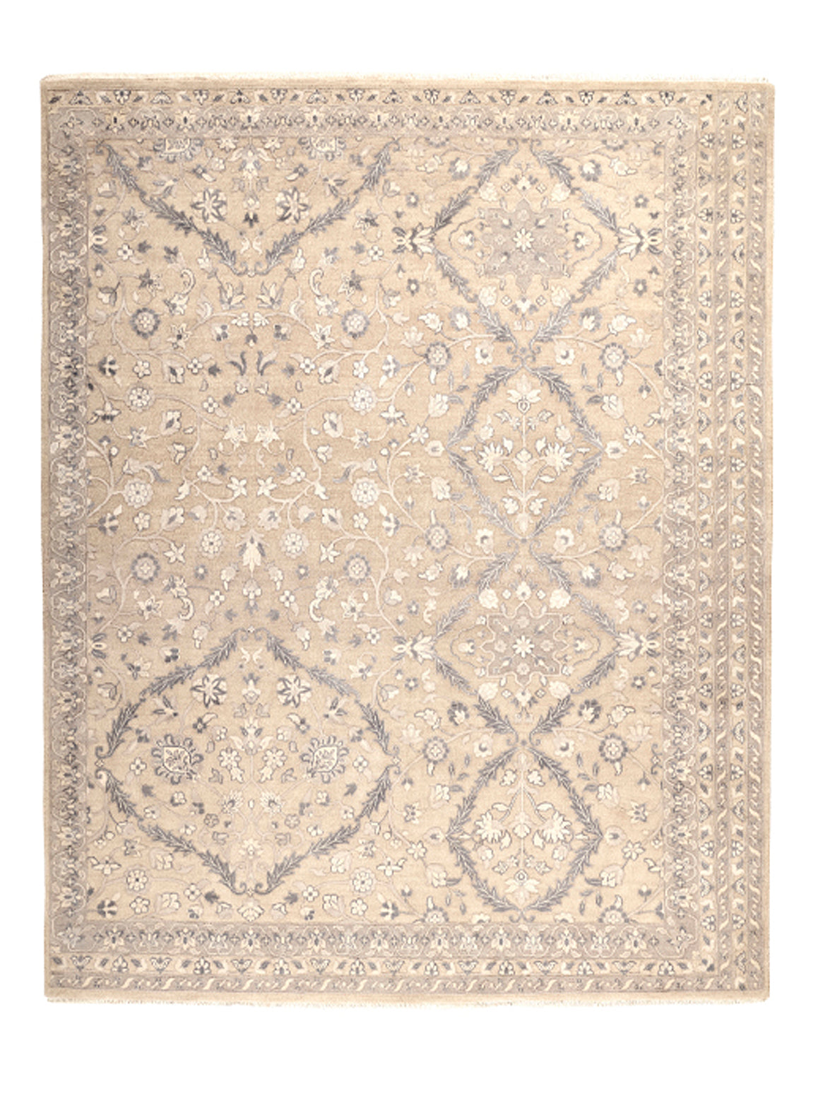 Hands CYRUS DREAM Blue Luxury Carpet - Wool & Botanical Silk, Hand Knotted (5'6" x 8')