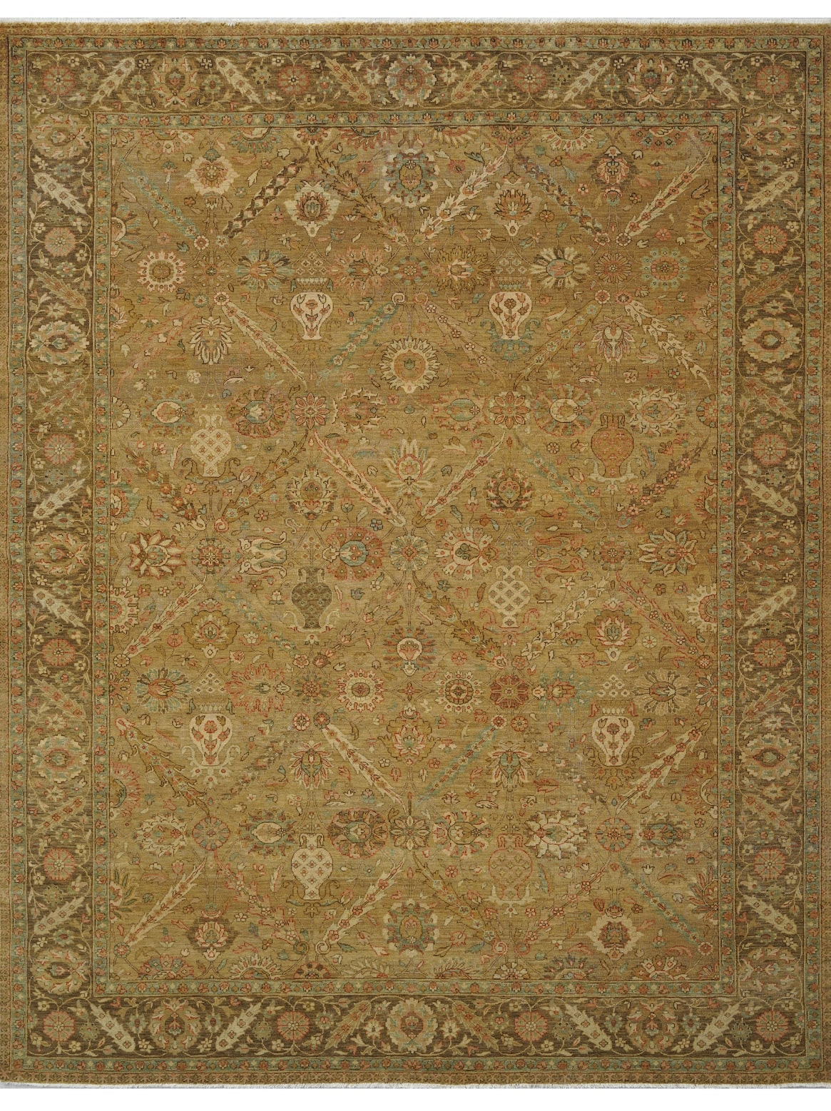 Hands DL 5294 Beige Luxury Carpet - 100% Wool, Hand Knotted (Beige)