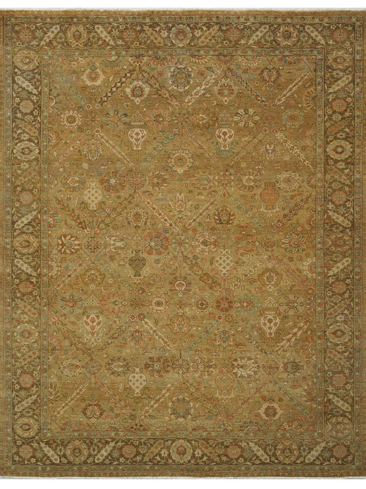 Hands DL 5294 Beige Luxury Carpet - 100% Wool, Hand Knotted (Beige)