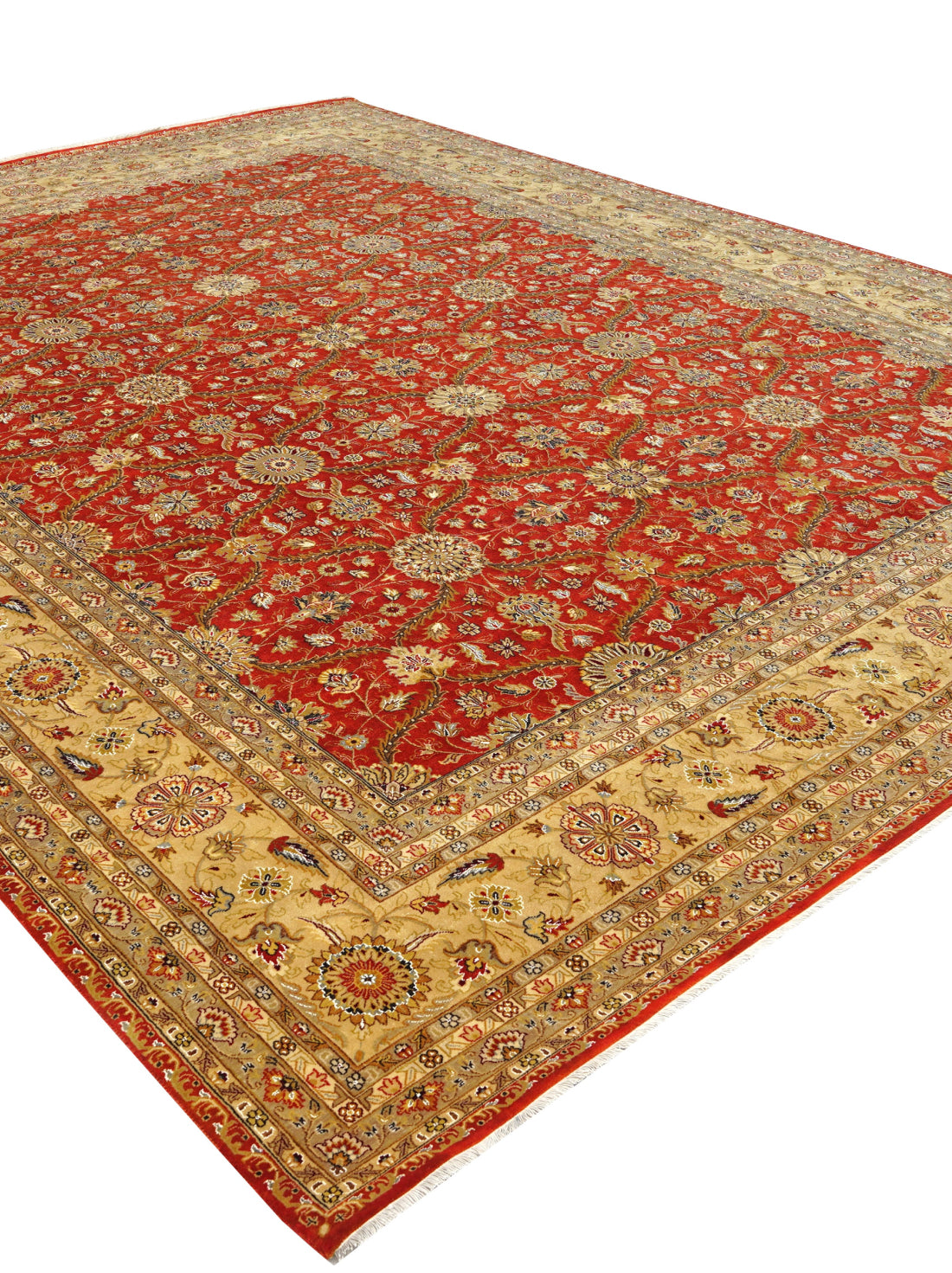 Luxury carpet in Gold Red color and Custom Size 