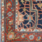 Luxury hand knotted carpet made from 100% Wool in blue rust color and 2'6" x 18' size