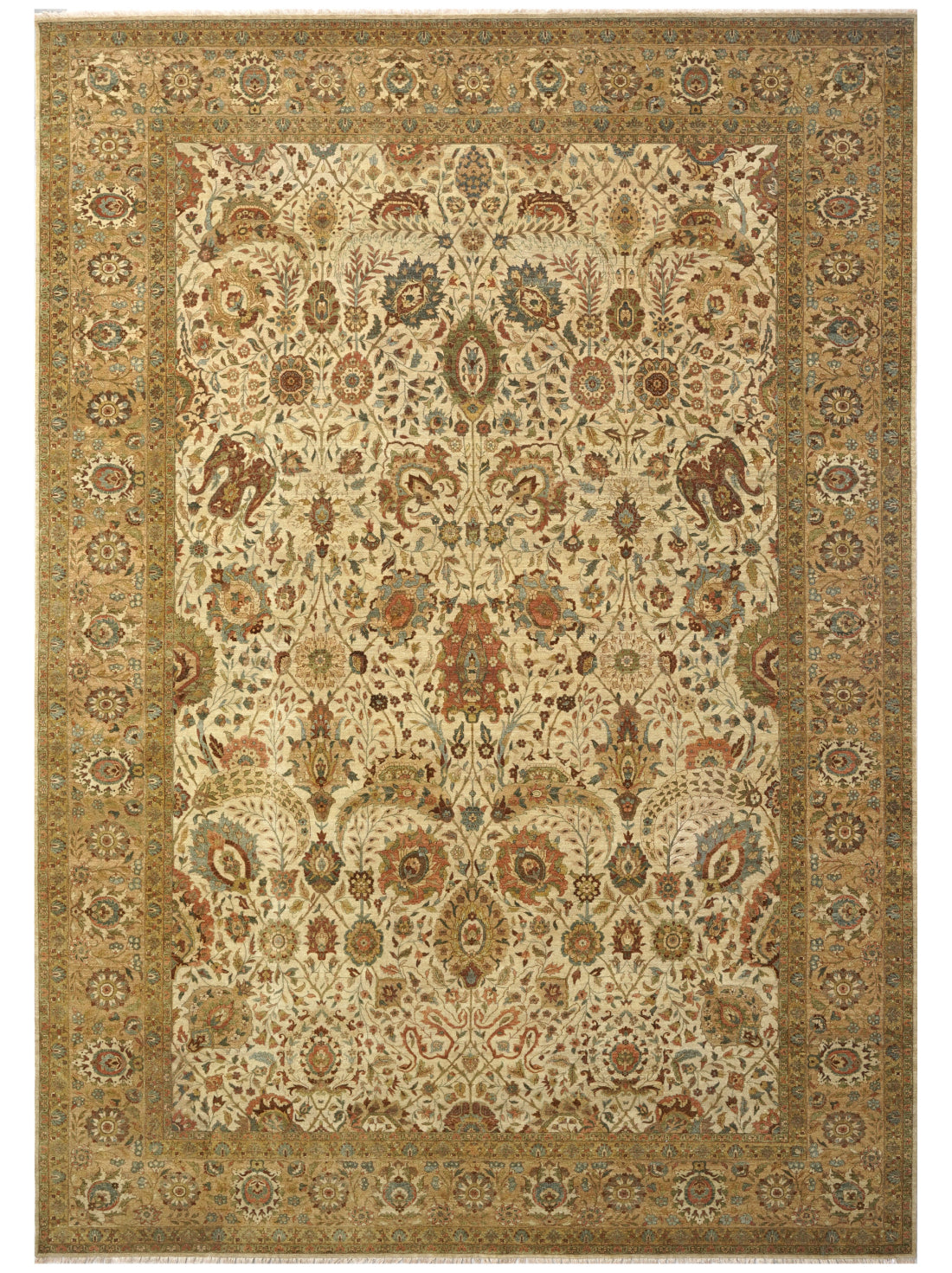Luxury hand knotted carpet made from 100% Wool