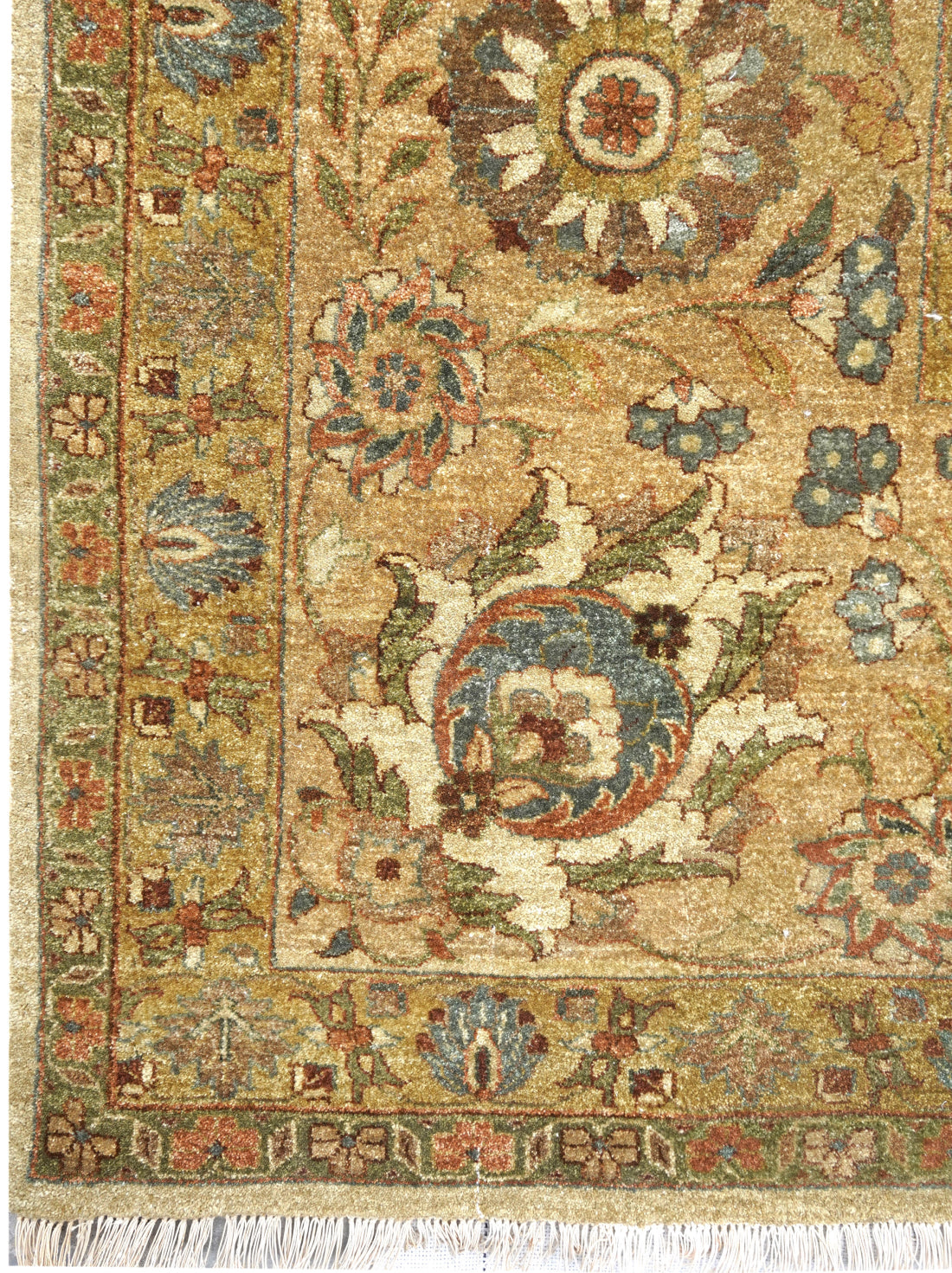 Luxury hand knotted carpet made from 100% Wool in beige color and 12' x 17'6" size