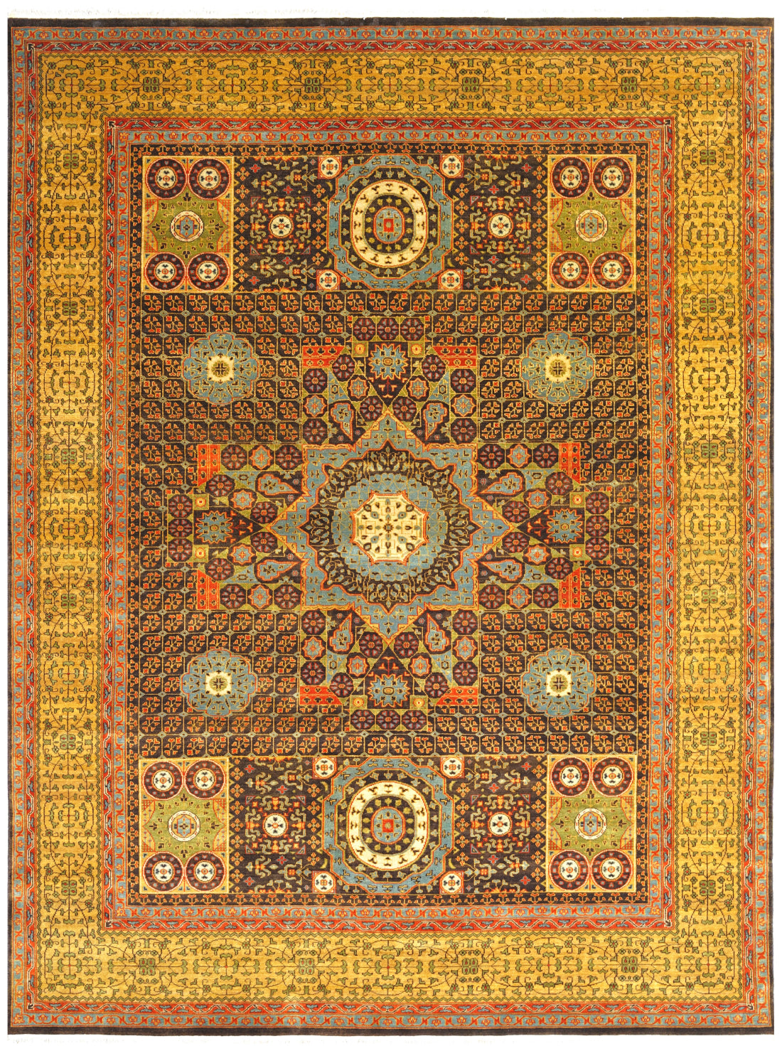 Luxury hand knotted carpet made from 100% Wool