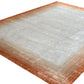 Luxury hand knotted carpet made from 100% Botanical Silk in rust color and 5'6" x 8' size