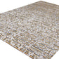 Luxury hand knotted carpet made from Wool & Botanical Silk in blue ochre color and 5'6" x 8' size